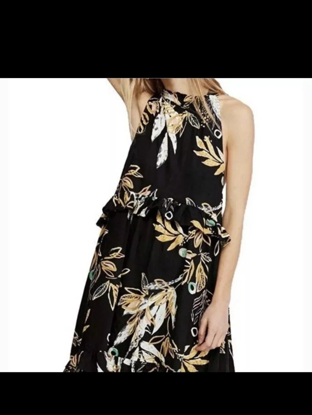 Free People high-low tiered dress. Size S.